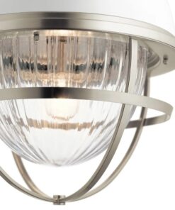 LAMPA WISZĄCA Tollis z 1 źródłem światła, wykończenie w szczotkowanym niklu, kulisty szklany klosz, nowoczesny, piękna