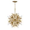 LAMPA WISZĄCA Vida mała z 13 źródłami światła, metalowo-kryształowa oprawa, wykończenie w oksydowanym złocie, klasyczny design