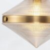 LAMPA WISZĄCA Willard z 1 źródłem światła, metalowy stelaż, szklany klosz w formie stożka, klasyczny styl, mosiężna, piękna