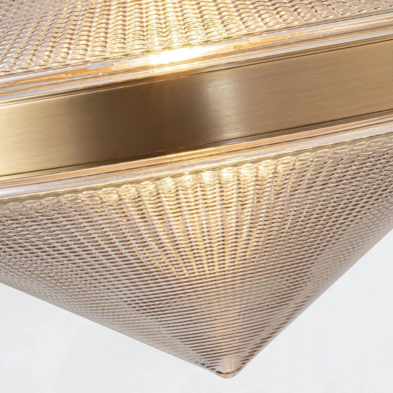 LAMPA WISZĄCA Willard z 2 źródłami światła, metalowy stelaż, szklany klosz w formie stożka, klasyczny styl, piękna