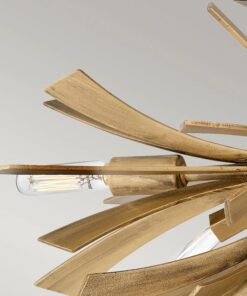 PLAFON Vida z 9 źródłami światła, metalowo-kryształowa oprawa, wykończenie w oksydowanym złocie, klasyczny design, piękny