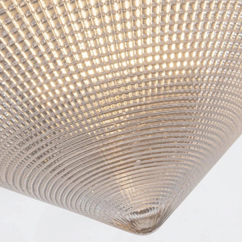 PLAFON Willard z 1 źródłem światła, metalowy oprawa, szklany klosz w formie stożka, klasyczny styl, mosiężny, ekskluzywny