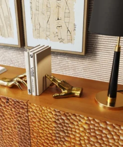 PODPÓRKA NA KSIĄŻKI Fingers w formie złotych dłoni z uniesionymi palcami, nowoczesny styl, premium