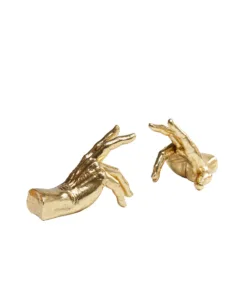 PODPÓRKA NA KSIĄŻKI Fingers w formie złotych dłoni z uniesionymi palcami, nowoczesny styl, wyjątkowa