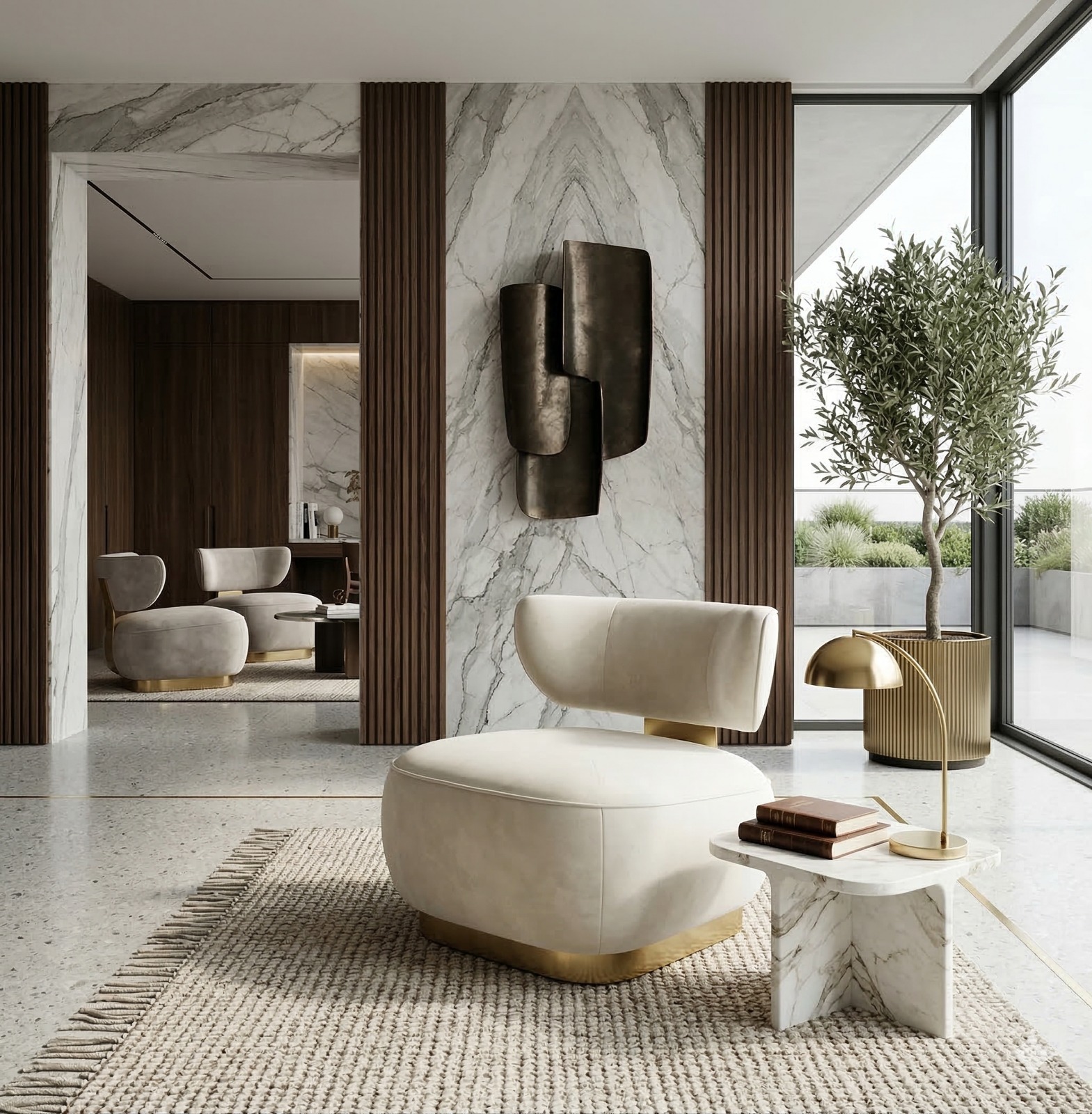 FOTEL WYPOCZYNKOWY z welurową, miękką tkaniną, złota błyszcząca podstawa oraz element łączący siedzisko z oparciem, styl loftowy, piękny FOTEL WYPOCZYNKOWY z welurową, miękką tkaniną, złota błyszcząca podstawa oraz element łączący siedzisko z oparciem, styl loftowy, piękny