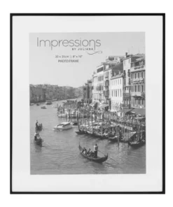 RAMKA NA ZDJĘCIE prostokątna, czarna, cienka rama, nowoczesny styl