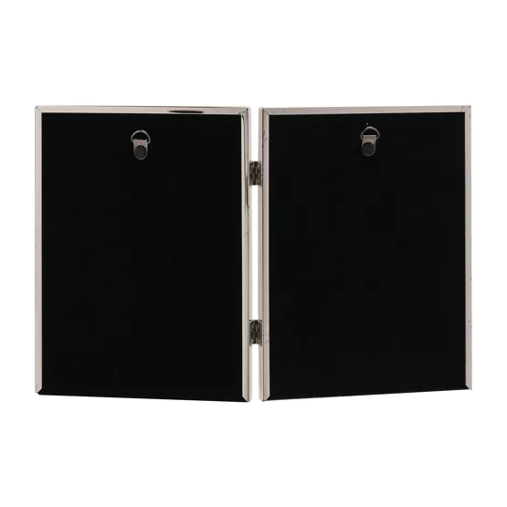 RAMKA NA ZDJĘCIE srebrna, podwójna, składana, nowoczesny styl, idealna na prezent, ekskluzywna