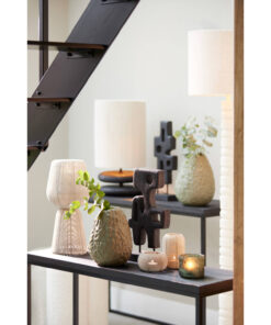 FIGURKA DEKORACYJNA Sala o abstrakcyjnym kształcie, czarne drewno w matowym wykończeniu, designerska