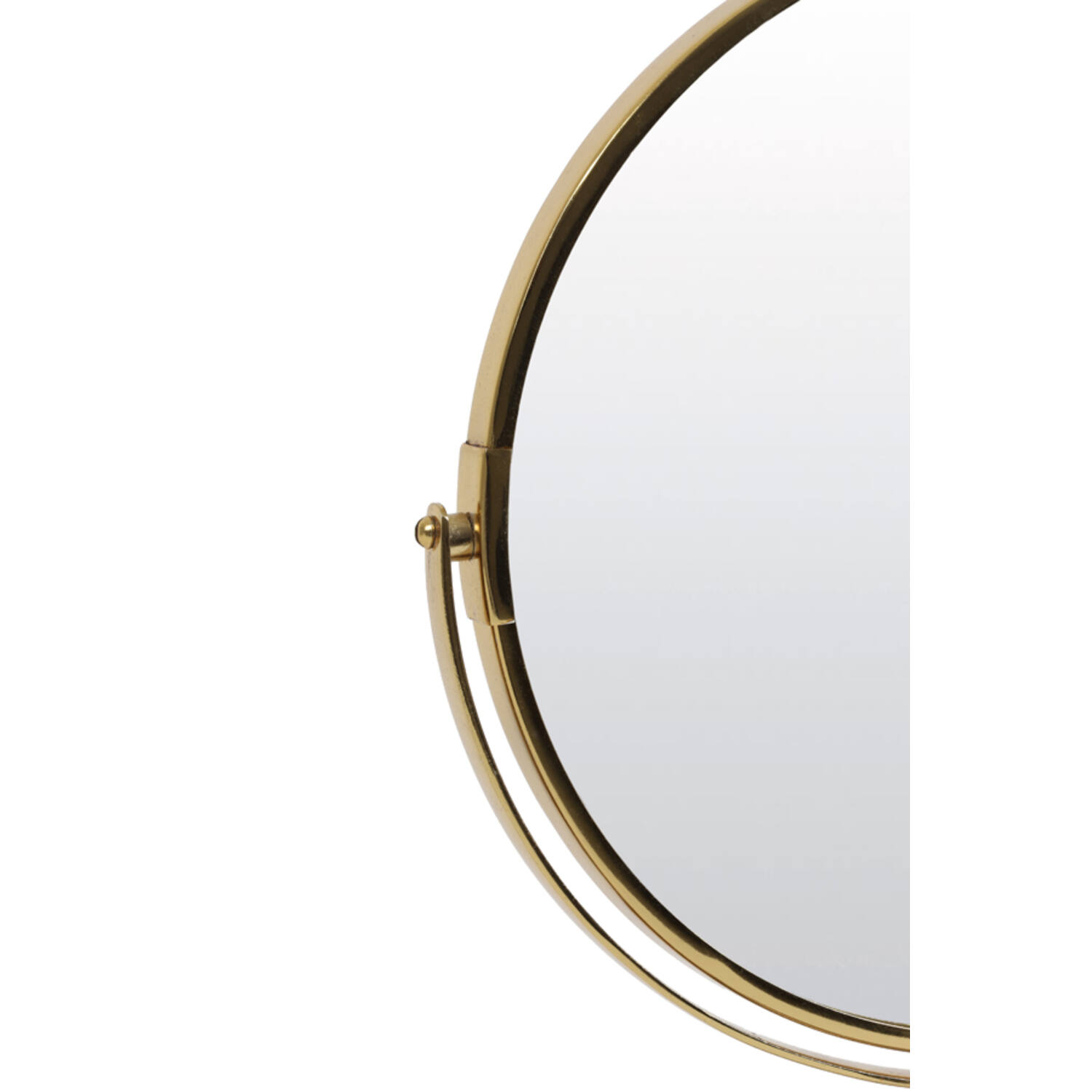 LUSTERKO TOALETKOWE Riesco na białej, prostokątnej, marmurowej podstawie, złoty stelaż, obrotowe, nowoczesny styl, dekoracyjne