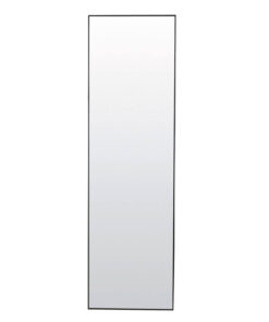 LUSTRO ŚCIENNE Zeneta prostokątne, czarna metalowa rama, minimalistyczne styl