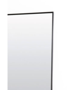 LUSTRO ŚCIENNE Zeneta prostokątne, czarna metalowa rama, minimalistyczne styl, piękne