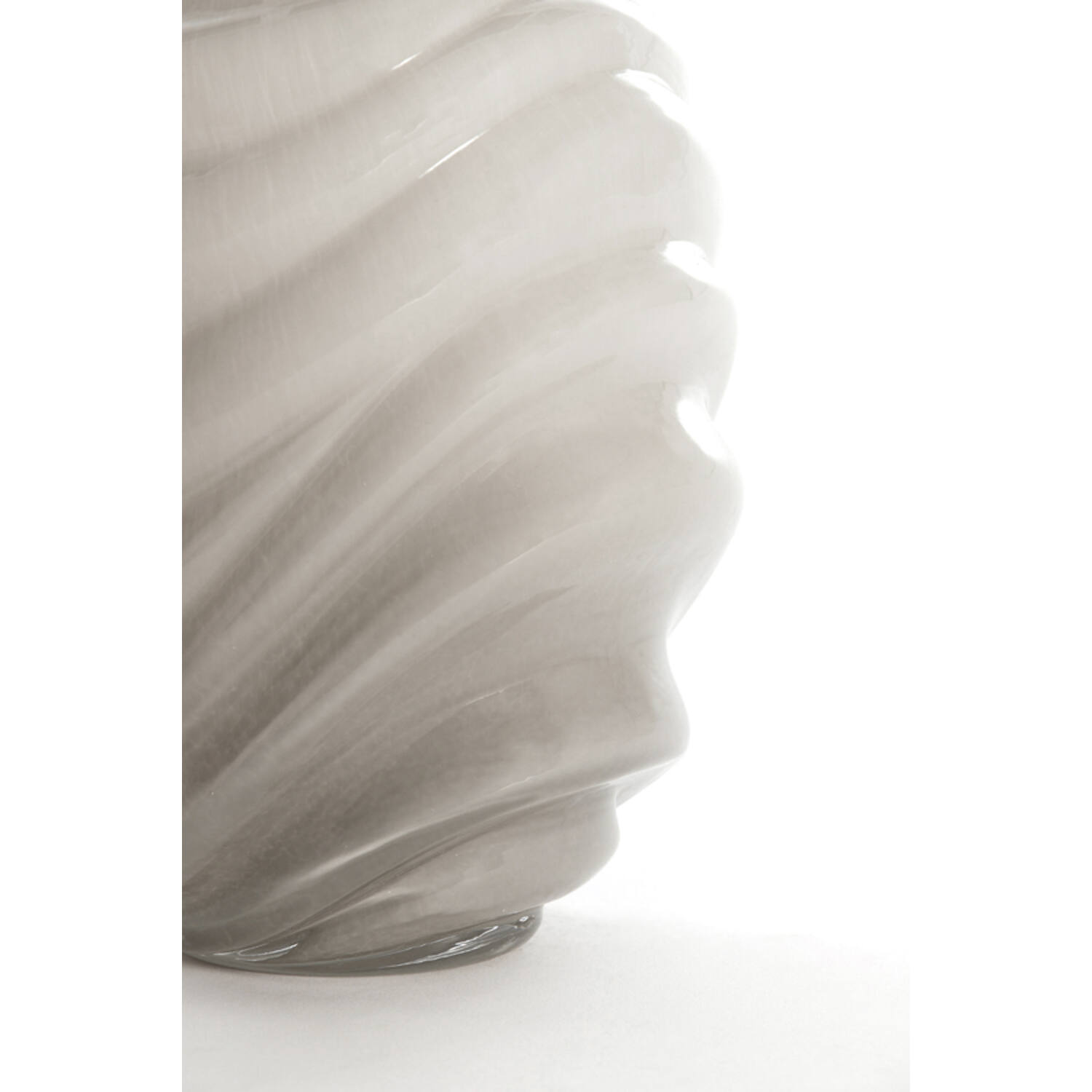 WAZON Biotu szklany, jasnoszary kolor, nieregularny kształt, loftowy styl, ekskluzywny