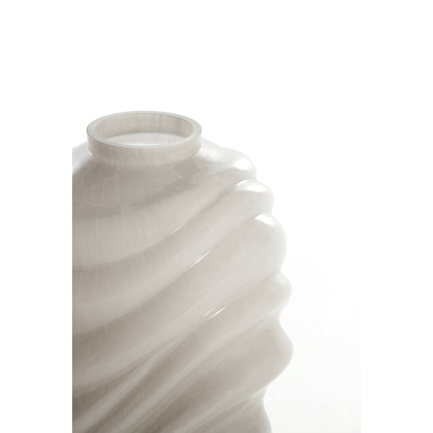 WAZON Biotu szklany, jasnoszary kolor, nieregularny kształt, loftowy styl, piękny