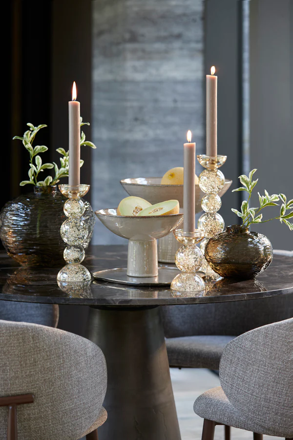 WAZON Gazzo brązowe, przydymione szkło, okrągły, nieregularna faktura, designerski styl, premium