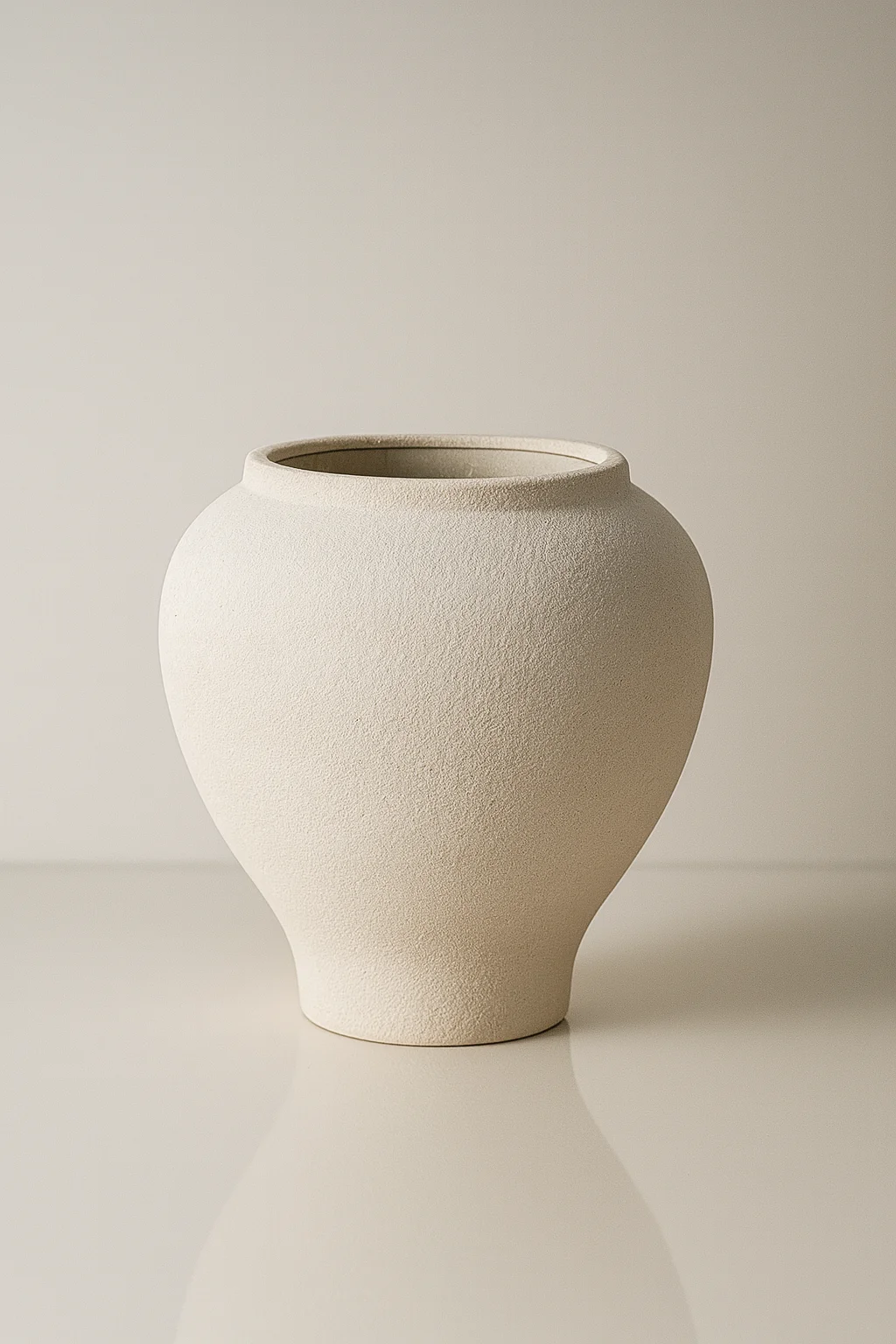 WAZON beżowy z kamionki, mrozoodporny, cylindryczny kształt, wyjątkowa faktura, nowoczesny styl