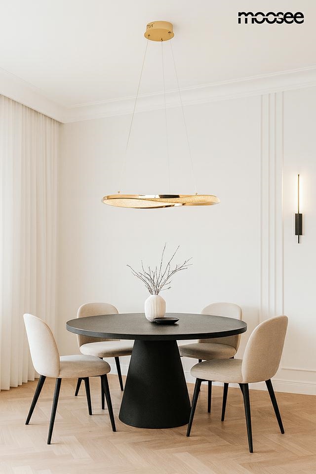 LAMPA WISZĄCA Anillo złota z delikatnymi, dekoracyjnymi kryształkami, okrągła, nowoczesny styl, sufitowa LAMPA WISZĄCA Anillo złota z delikatnymi, dekoracyjnymi kryształkami, okrągła, nowoczesny styl, sufitowa