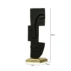 FIGURKA DEKORACYJNA abstrakcyjna forma twarzy, czarna, złota podstawa, metalowa, designerska, wymiary FIGURKA DEKORACYJNA abstrakcyjna forma twarzy, czarna, złota podstawa, metalowa, designerska, wymiary