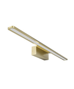 KINKIET Luce Parette Old Gold 62 o smukłej, nowoczesnej formie, wykończenie w kolorze starego złota, klasa szczelności IP44