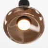 LAMPA WISZĄCA Bassa z okrągłym, szklanym kloszem w brązowej kolorystyce, czarny, metalowy stelaż, nowoczesny styl, ekskluzywny