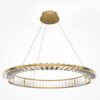 LAMPA WISZĄCA Krone z złotym, błyszczącym stelażem, okrągły kształt, kryształowe elementy, nowoczesny styl, nowoczesna LAMPA WISZĄCA Krone z złotym, błyszczącym stelażem, okrągły kształt, kryształowe elementy, nowoczesny styl, nowoczesna