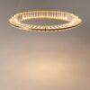 LAMPA WISZĄCA Krone z złotym, błyszczącym stelażem, okrągły kształt, kryształowe elementy, nowoczesny styl, piękna LAMPA WISZĄCA Krone z złotym, błyszczącym stelażem, okrągły kształt, kryształowe elementy, nowoczesny styl, piękna