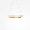 LAMPA WISZĄCA Rim w formie dwóch okrągłych obręczy w złotym wykończeniu, LED, nowoczesny styl, ekskluzywna LAMPA WISZĄCA Rim w formie dwóch okrągłych obręczy w złotym wykończeniu, LED, nowoczesny styl, ekskluzywna