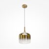 LAMPA WISZĄCA Spirito złoty, metalowy stelaż, szklany klosz w transparentno-złotym ombre, nowoczesny styl, dekoracyjna LAMPA WISZĄCA Spirito złoty, metalowy stelaż, szklany klosz w transparentno-złotym ombre, nowoczesny styl, dekoracyjna