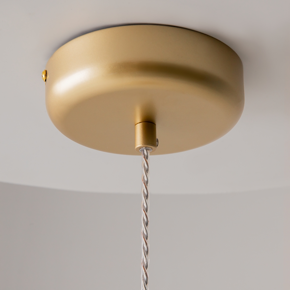 LAMPA WISZĄCA Spirito złoty, metalowy stelaż, szklany klosz w transparentno-złotym ombre, nowoczesny styl, najwyższa jakość LAMPA WISZĄCA Spirito złoty, metalowy stelaż, szklany klosz w transparentno-złotym ombre, nowoczesny styl, najwyższa jakość