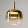 LAMPA WISZĄCA Spirito złoty, metalowy stelaż, szklany klosz w transparentno-złotym ombre, nowoczesny styl, wyjątkowa LAMPA WISZĄCA Spirito złoty, metalowy stelaż, szklany klosz w transparentno-złotym ombre, nowoczesny styl, wyjątkowa