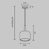 LAMPA WISZĄCA Spirito złoty, metalowy stelaż, szklany klosz w transparentno-złotym ombre, nowoczesny styl, wymiary LAMPA WISZĄCA Spirito złoty, metalowy stelaż, szklany klosz w transparentno-złotym ombre, nowoczesny styl, wymiary