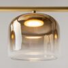 LAMPA WISZĄCA Spirito złoty, metalowy stelaż, trzy szklane klosze w transparentno-złotym ombre, nowoczesny styl, premium