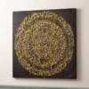 OBRAZ ŚCIENNY czarne tło, abstrakcyjny, spiralny wzór w odcieniach złota, nowoczesny styl, piękny OBRAZ ŚCIENNY czarne tło, abstrakcyjny, spiralny wzór w odcieniach złota, nowoczesny styl, piękny