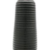 WAZON ceramiczny, czarny, okrągły, poziome prążkowania, nowoczesny, piękny