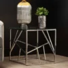 WAZON ceramiczny, srebrne błyszczące wykończenie, faktura piłki golfowej, nowoczesny, premium WAZON ceramiczny, srebrne błyszczące wykończenie, faktura piłki golfowej, nowoczesny, premium