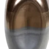 WAZON dekoracyjny ceramiczny, czarno-złoty, nieregularny kształt, designerski, premium