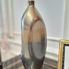 WAZON dekoracyjny ceramiczny, czarno-złoty, nieregularny kształt, designerski WAZON dekoracyjny ceramiczny, czarno-złoty, nieregularny kształt, designerski