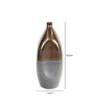 WAZON dekoracyjny ceramiczny, czarno-złoty, nieregularny kształt, designerski, wymiary