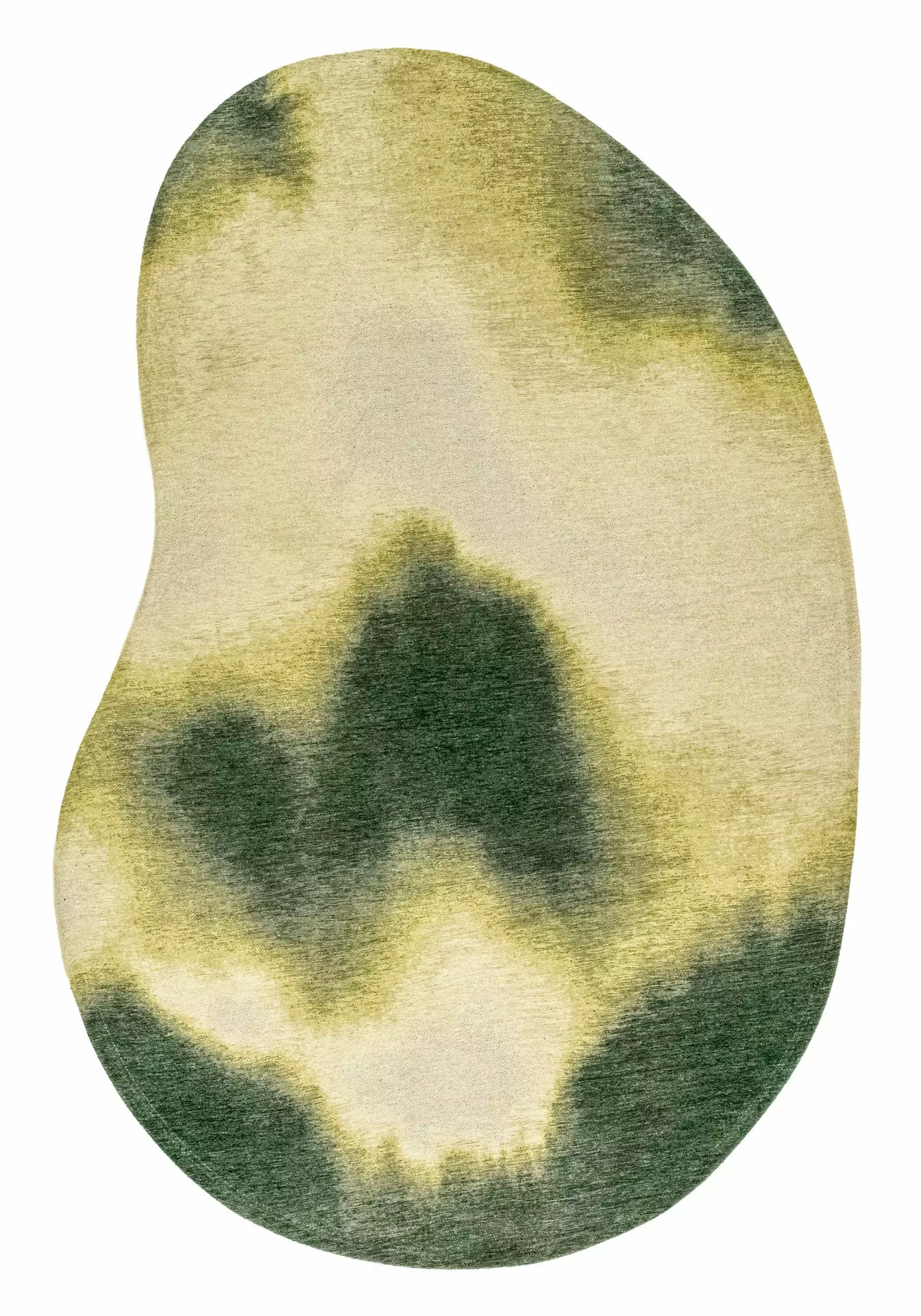 DYWAN Aquarelle Leaf o nieregularnym kształcie w odcieniach zieleni, designerski styl