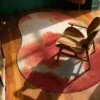 DYWAN Aquarelle Rust o nieregularnym kształcie w odcieniu rdzawej czerwieni, designerski styl, piękny
