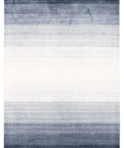 DYWAN Arc De Sant Blue prostokątny, mieszanka wełny i wiskozy, ręcznie tkany, niebieski cieniowany, miły w dotyku