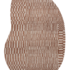 DYWAN Berber Peanut Ksar nieregularny kształt, szaro-brązowa kolorystyka, geometryczny wzór, nowoczesny styl