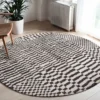 DYWAN Berber Round Caidal okrągły, szaro-czarna kolorystyka, geometryczny wzór, nowoczesny styl, ekskluzywny
