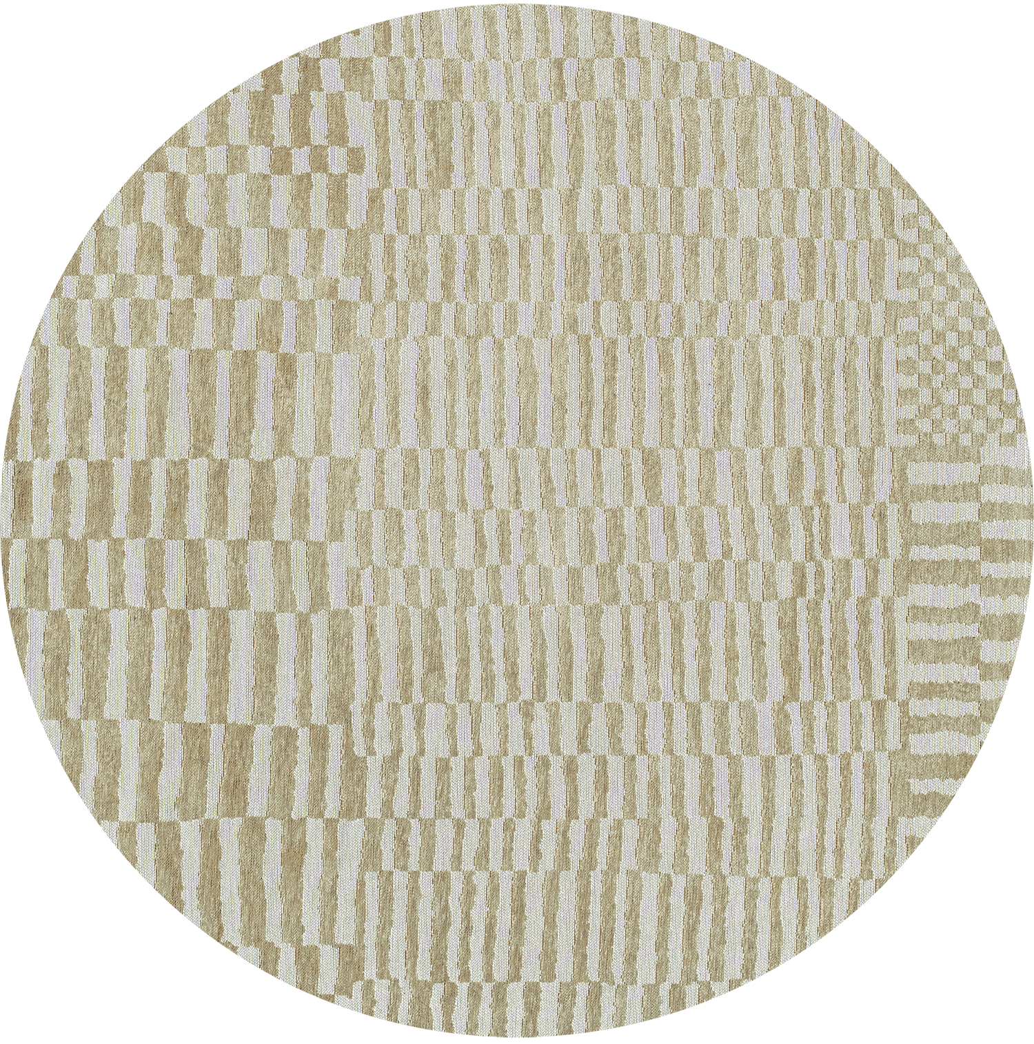 DYWAN Berber Round Caravan okrągły, beżowa kolorystyka, geometryczny wzór, nowoczesny styl