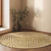 DYWAN Berber Round Erg okrągły, szaro-żóła kolorystyka, geometryczny wzór, nowoczesny styl, ekskluzywny