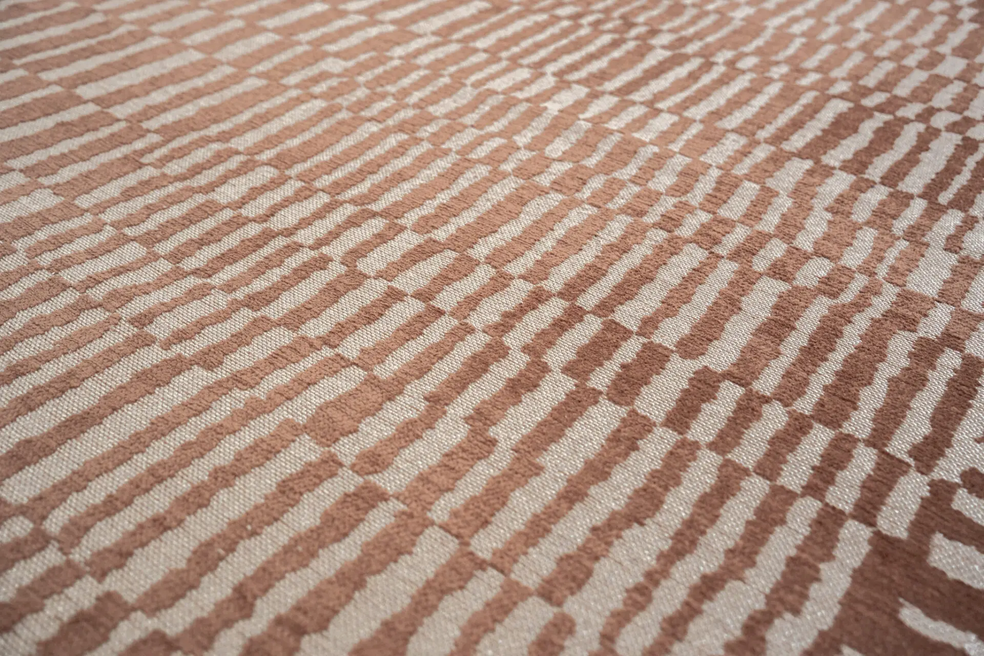DYWAN Berber Round Ksar okrągły, szaro-brązowa kolorystyka, geometryczny wzór, nowoczesny styl, premium