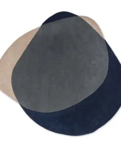 DYWAN Element Arp Blue o nieregularnym kształcie, niebiesko-beżowa kolorystyka, designerski styl