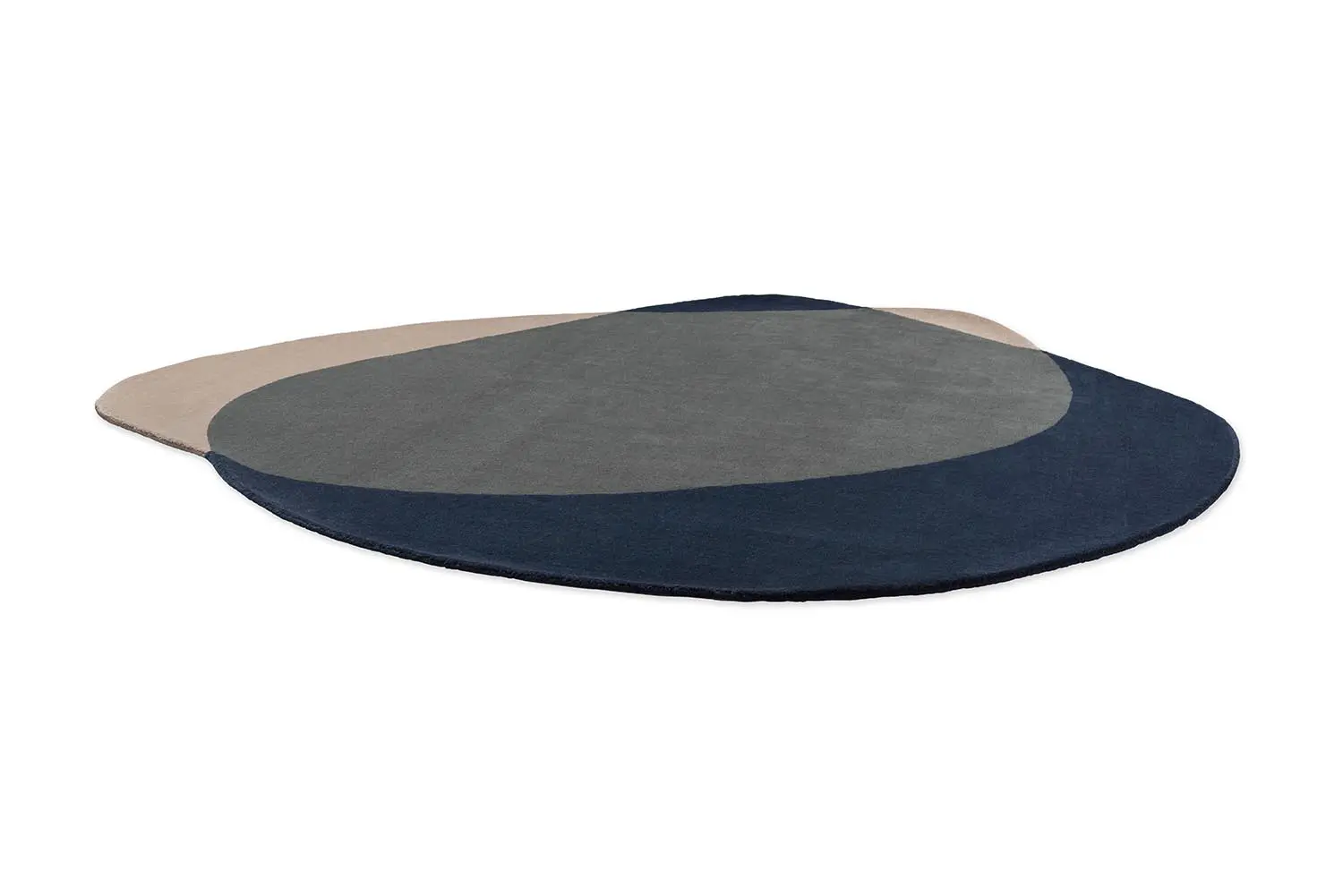 DYWAN Element Arp Blue o nieregularnym kształcie, niebiesko-beżowa kolorystyka, designerski styl, premium