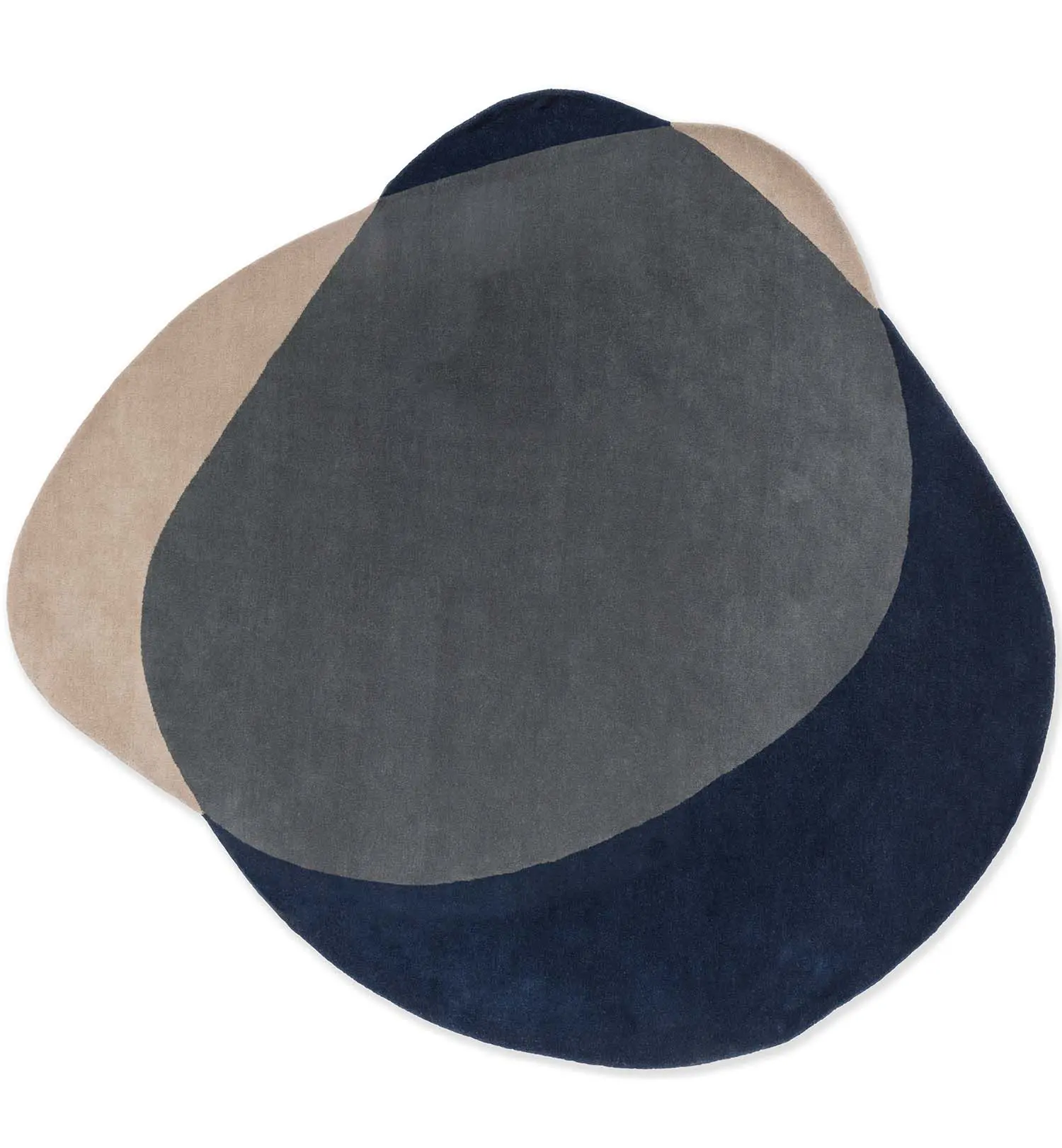 DYWAN Element Arp Blue o nieregularnym kształcie, niebiesko-beżowa kolorystyka, designerski styl