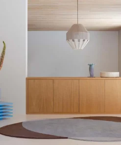DYWAN Element Chad Brown-Blue o nieregularnym kształcie, brązowo-niebieski, designerski styl, piękny