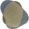 DYWAN Element Chad Grey-Green o nieregularnym kształcie, szaro-zielony, designerski styl